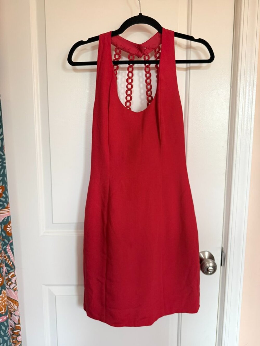 VINTAGE Nicole Miller Red Cocktail Dress 90s Y2K Coquette